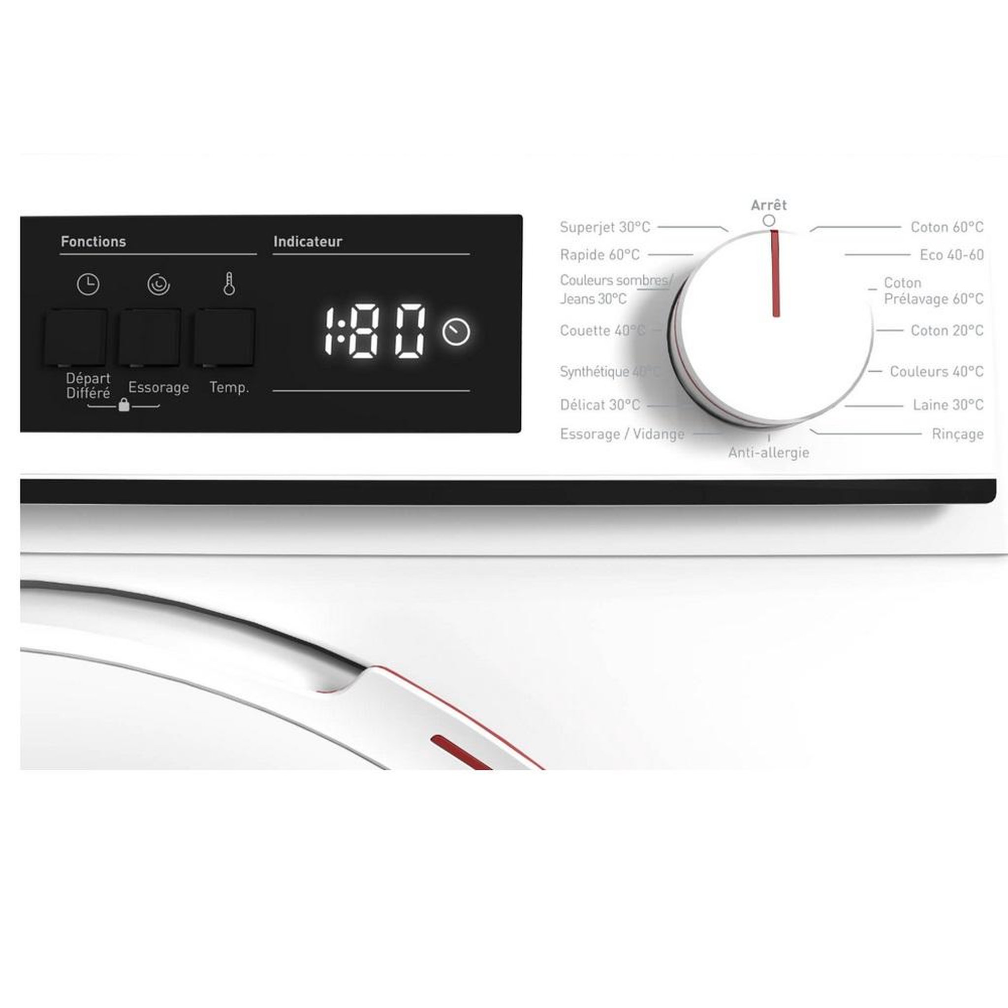Voir la diapositive 3 : Sharp Lave-linge frontal 10kg 1400 tours/min - esnfa014dwna