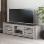NOUVOMEUBLE Meuble TV 155 cm moderne couleur chêne gris CAMELIA