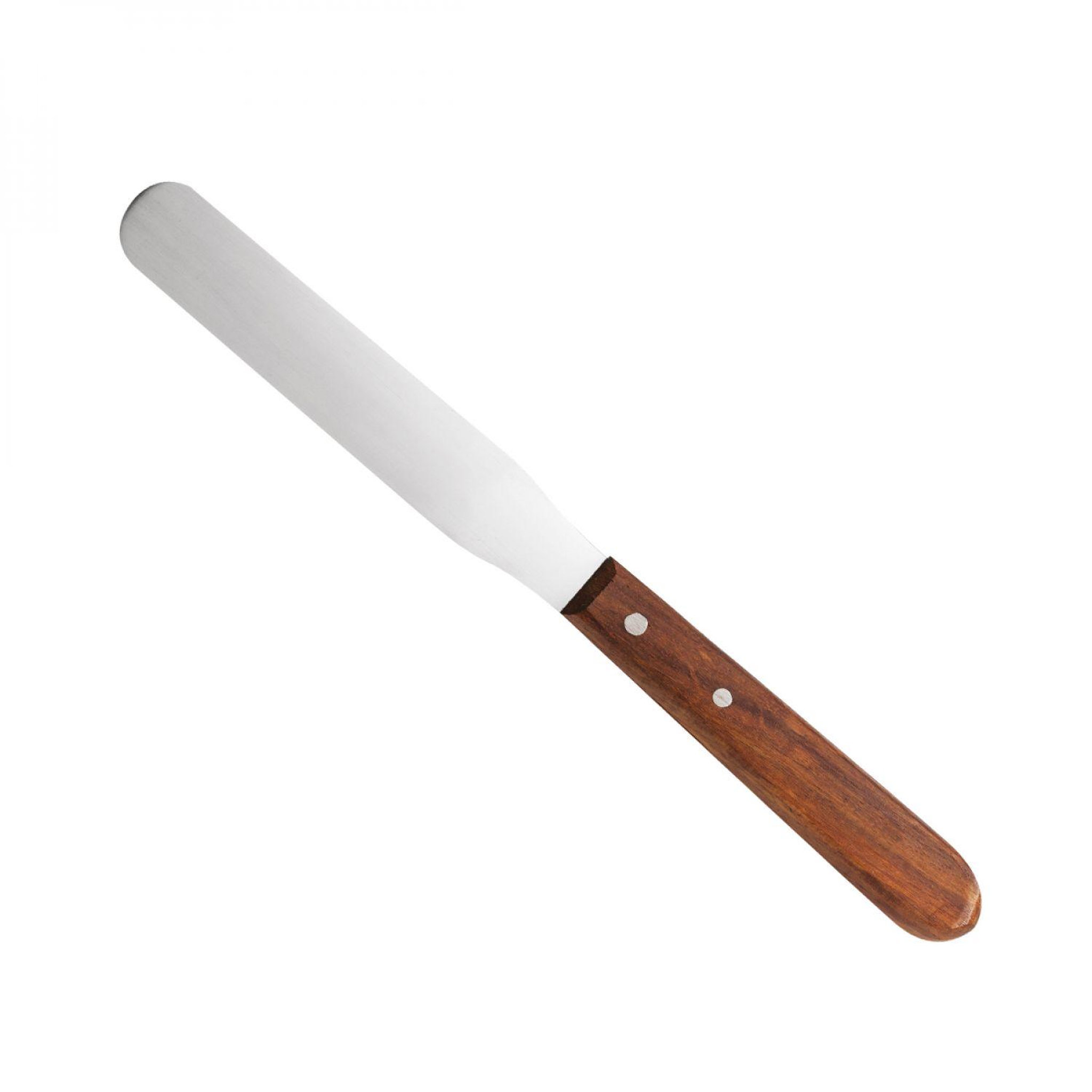 Voir la diapositive 1 : VIVEZEN Spatule en inox et manche en bois pour épilation cire - 21 cm