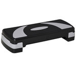 HOMCOM Stepper Fitness Aerobic hauteur reglable surface antiderapante 80 x 31 x 20 cm noir gris clair