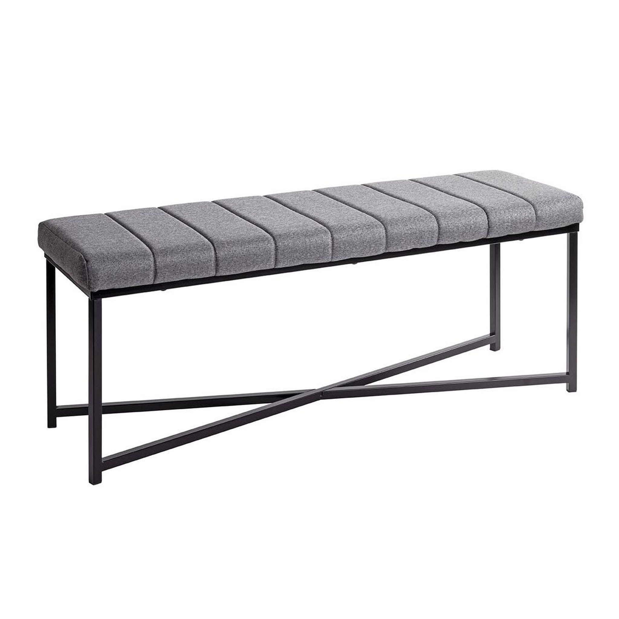 Paris Prix Banc design  elisabeth  118cm gris & noir