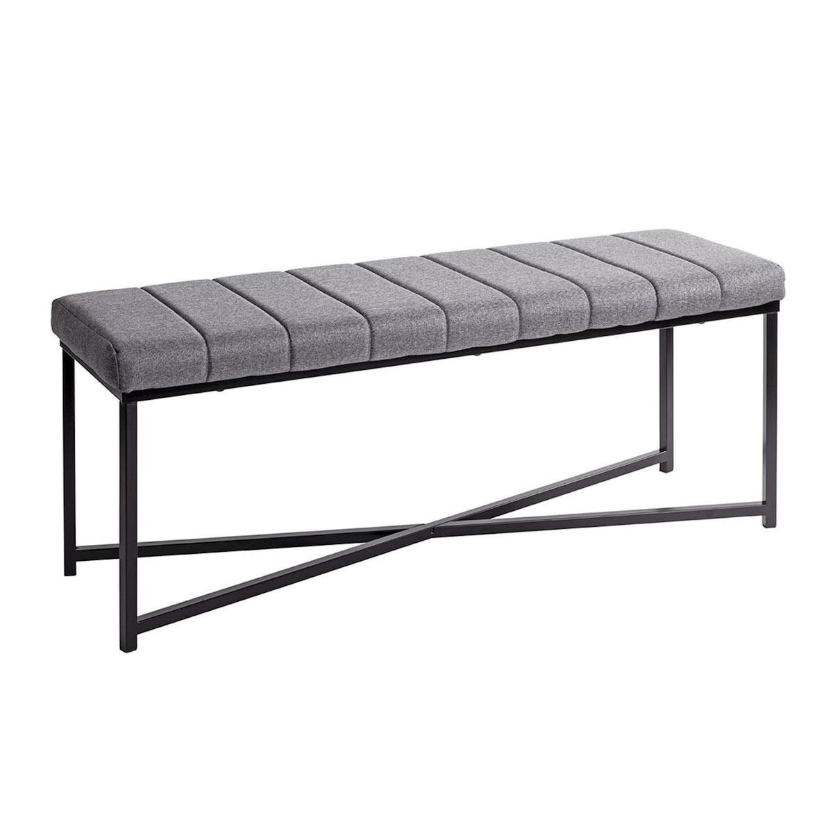 Paris Prix Banc Design  Elisabeth  118cm Gris & Noir