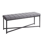 Paris Prix Banc Design  Elisabeth  118cm Gris & Noir