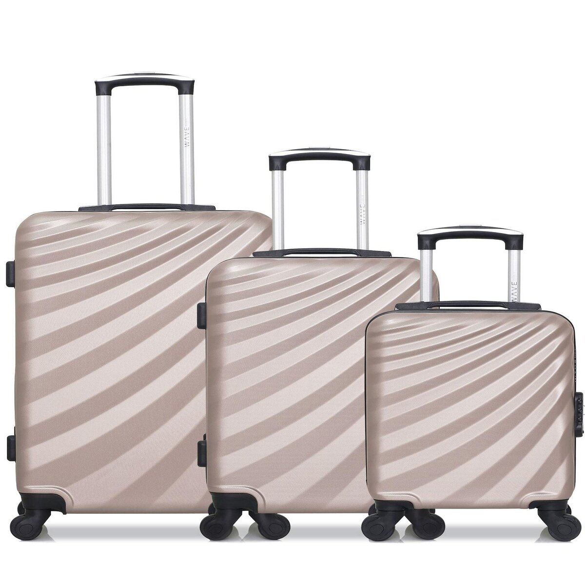 WAVE PARIS WAVE PARIS - Lot de 3 - Valise Weekend, valise cabine et valise cabine XXS DANUBE