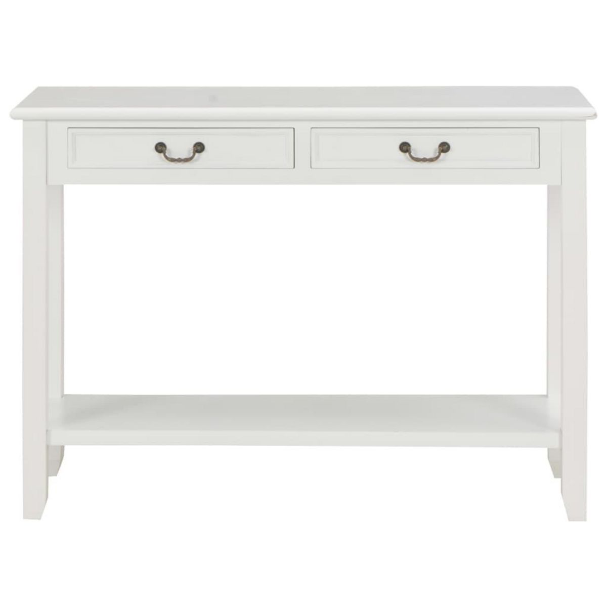 VIDAXL Table console Blanc 110x35x80 cm Bois