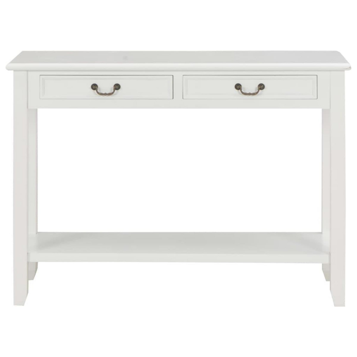 VIDAXL Table console Blanc 110x35x80 cm Bois