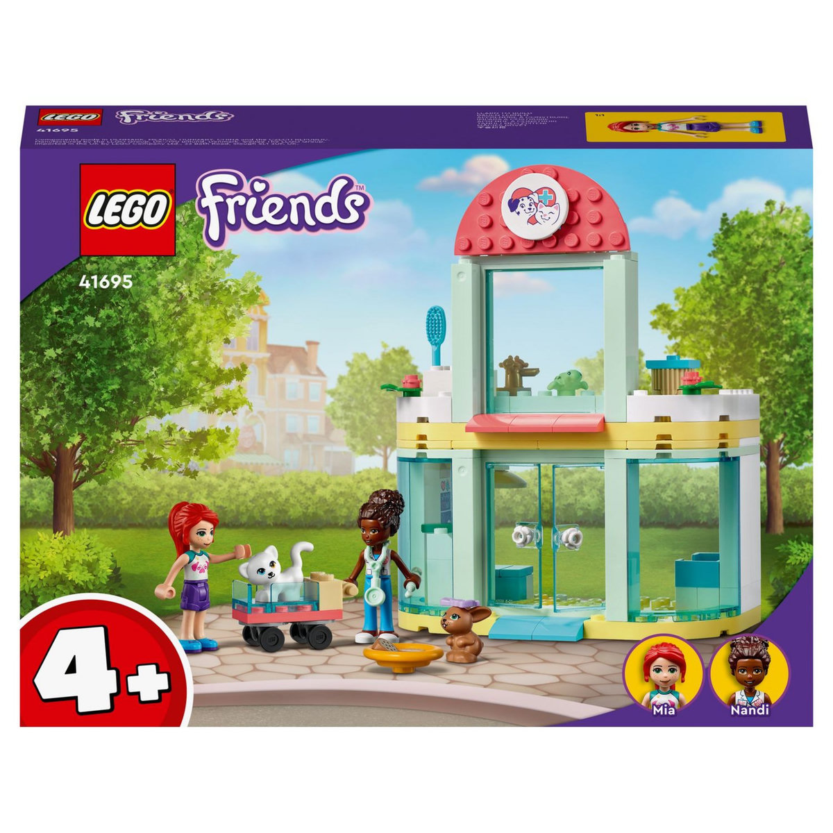 LEGO Friends 41695 La Clinique Vétérinaire, Jouet pour Enfants +4 ans, Figurines Animaux