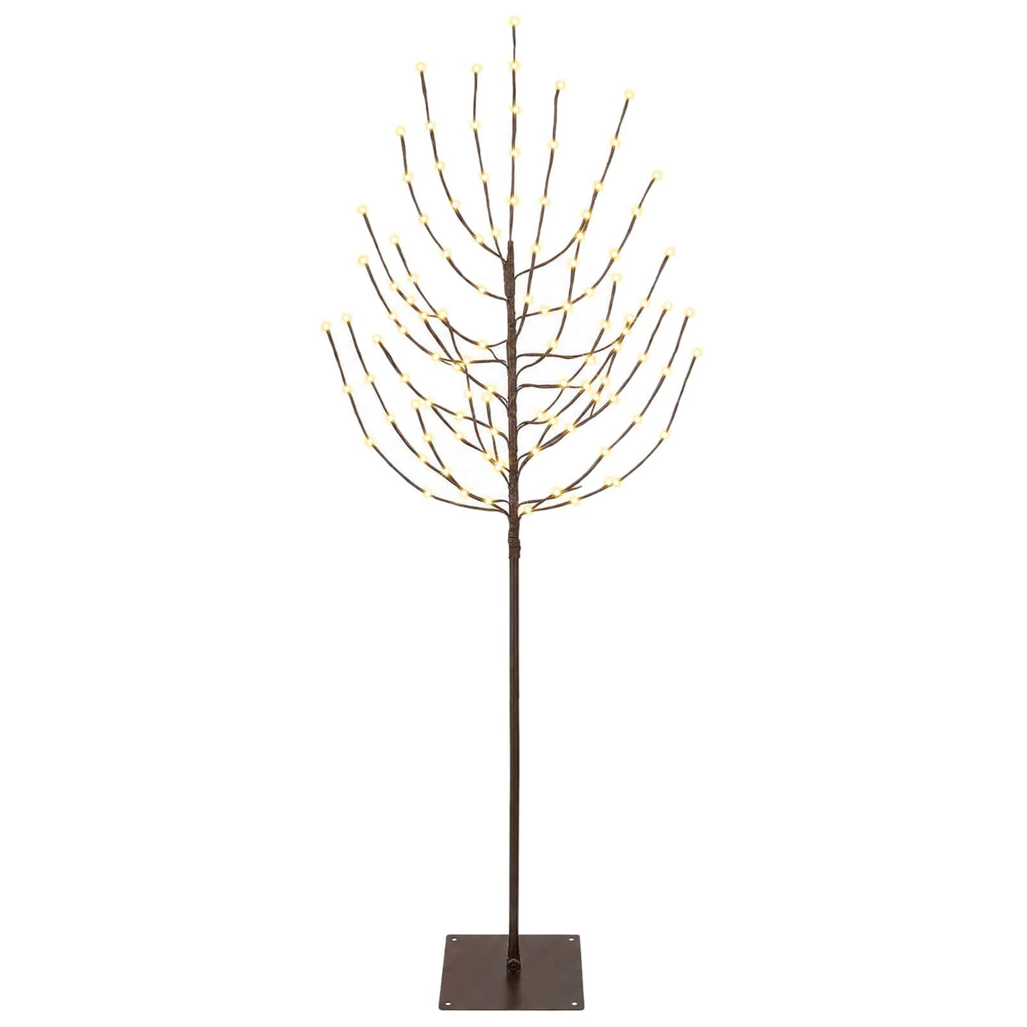 VIDAXL Arbre de Noël LED Noir 20 x 20 x 180 cm Acier 160 LED