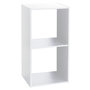 Voir la diapositive 1 : ATMOSPHERA Etagère 2 Cases Mix - P. 34,5 cm x H. 67,5 cm - Blanc