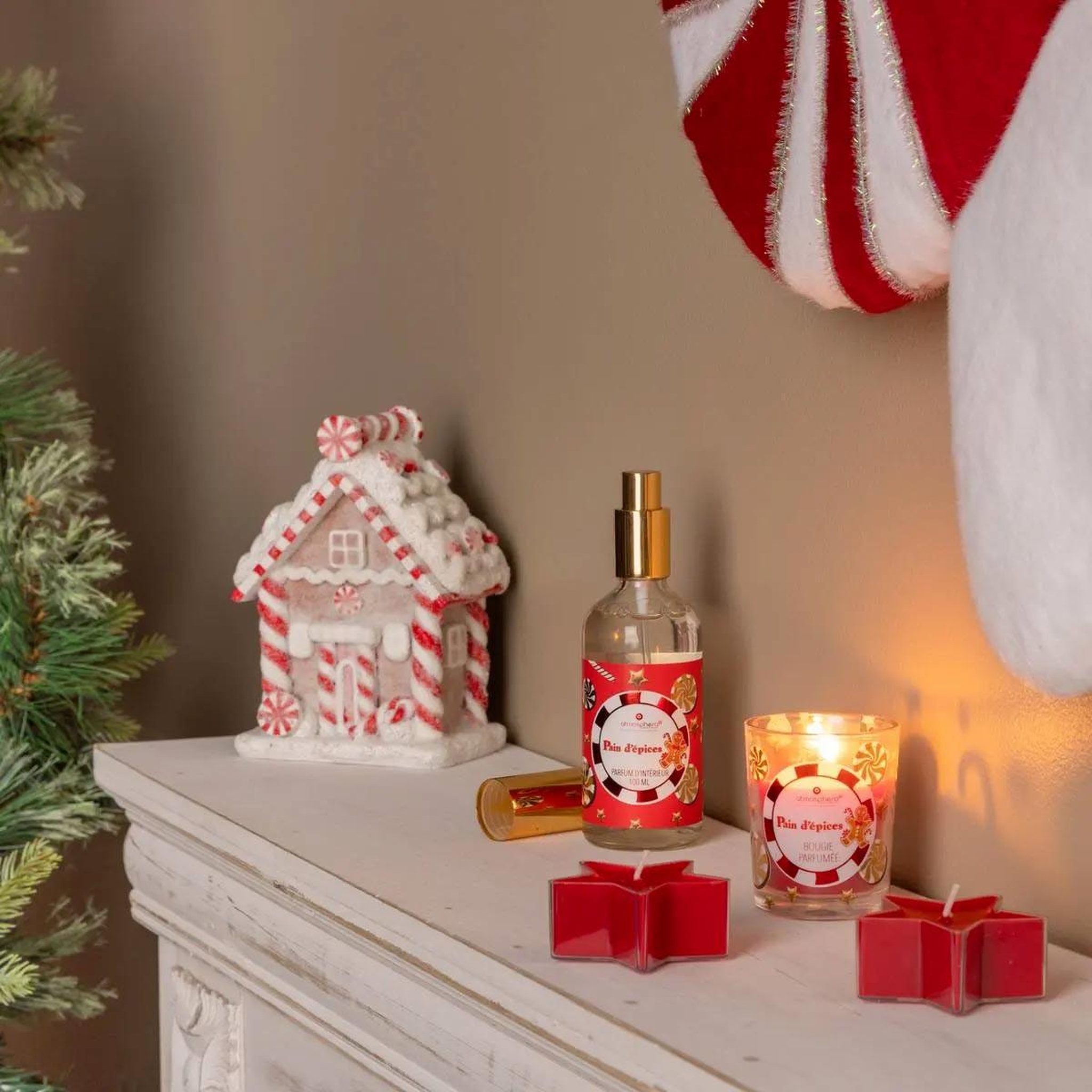 Voir la diapositive 5 : ATMOSPHERA Coffret senteur de noël  4 pièces  5cm pain d'épice