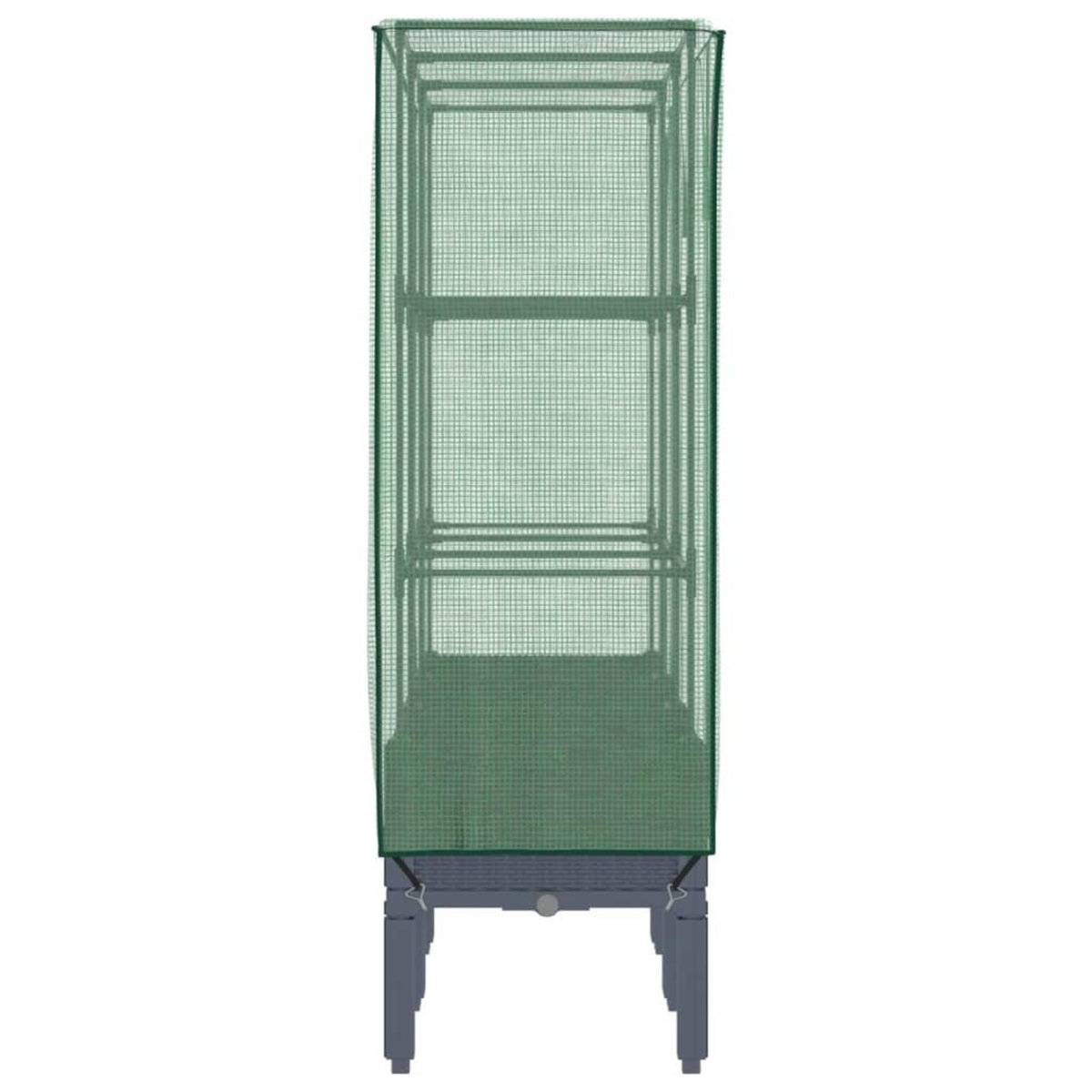 VIDAXL Jardiniere surelevee avec housse aspect rotin 120x40x140 cm