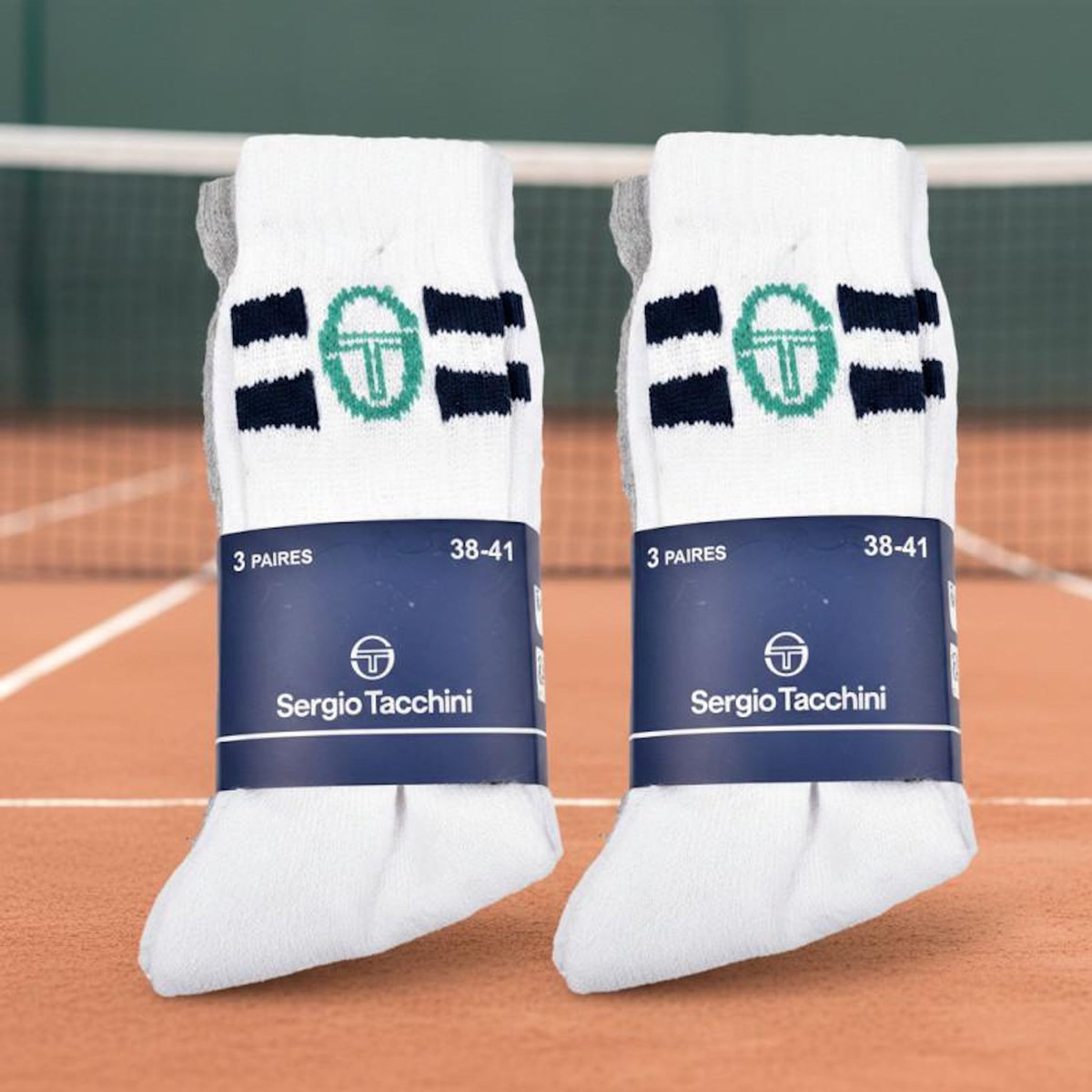 SERGIO TACCHINI Sergio Tacchini Pack de Chaussettes enfant Tennis Crew Lot de 6 Paires
