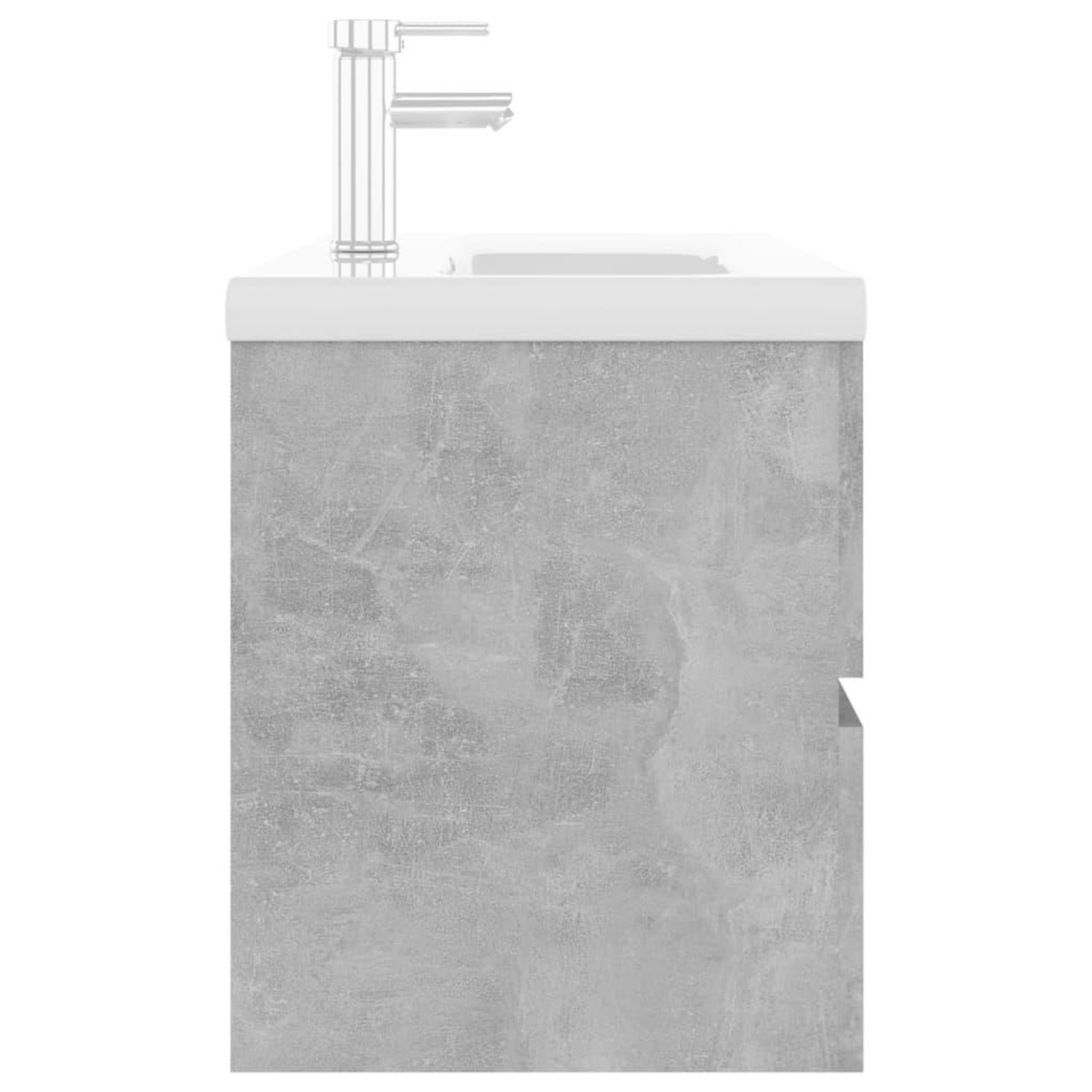 Voir la diapositive 5 : VIDAXL Armoire d'evier et lavabo integre gris beton bois d'ingenierie