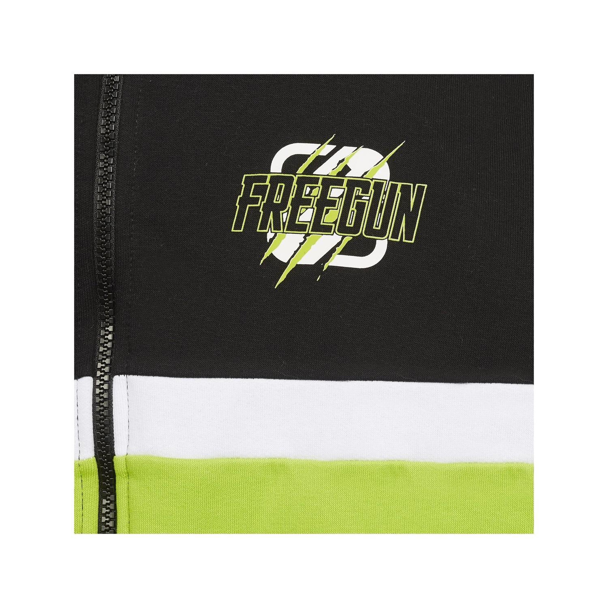Voir la diapositive 5 : FREEGUN Sweat garçon à capuche avec zip Collection Racing