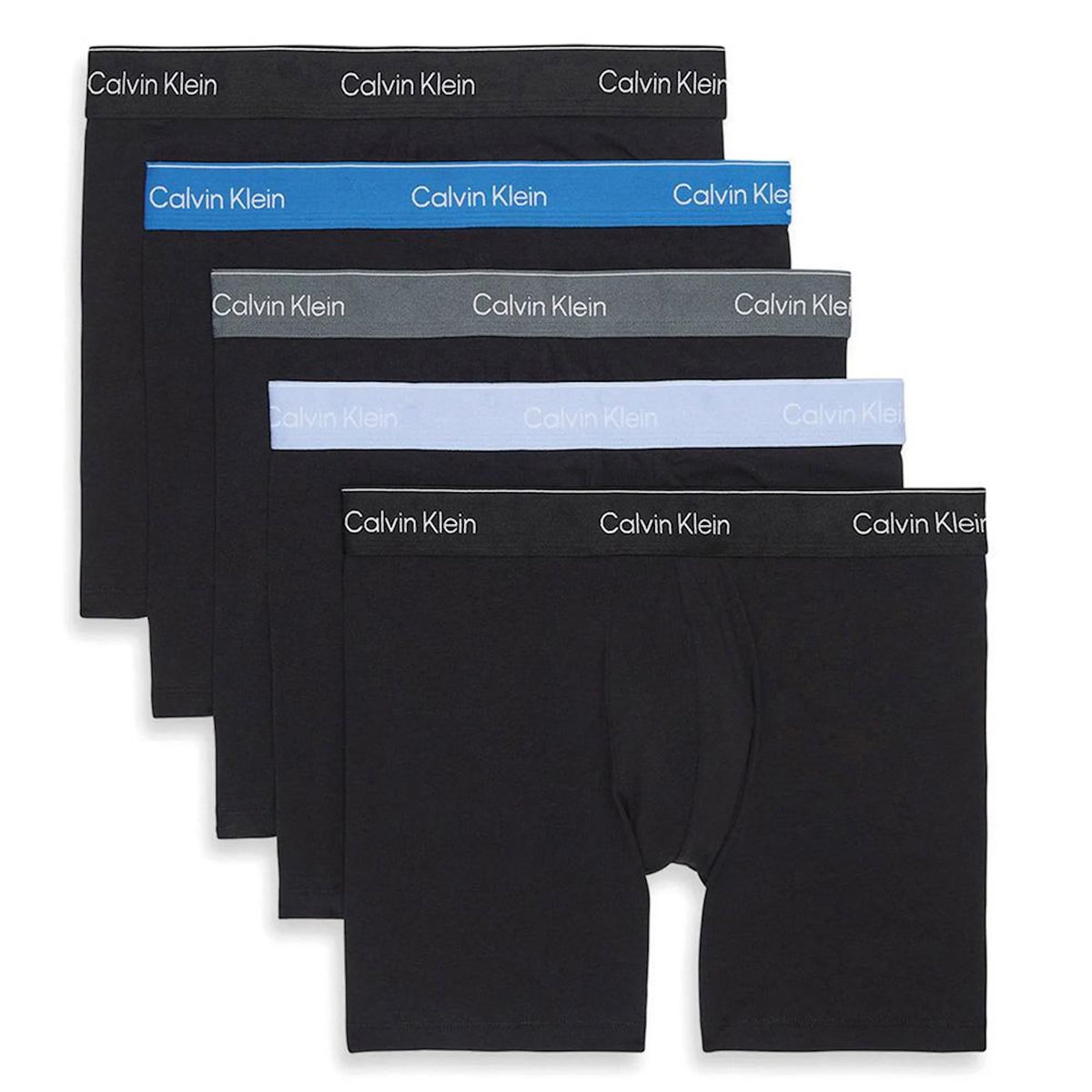 CALVIN KLEIN JEANS x5 Boxers Noir/Bleu Homme Calvin Klein Jeans Brief