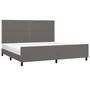 Voir la diapositive 3 : VIDAXL Cadre de lit sans matelas gris 200x200 cm similicuir