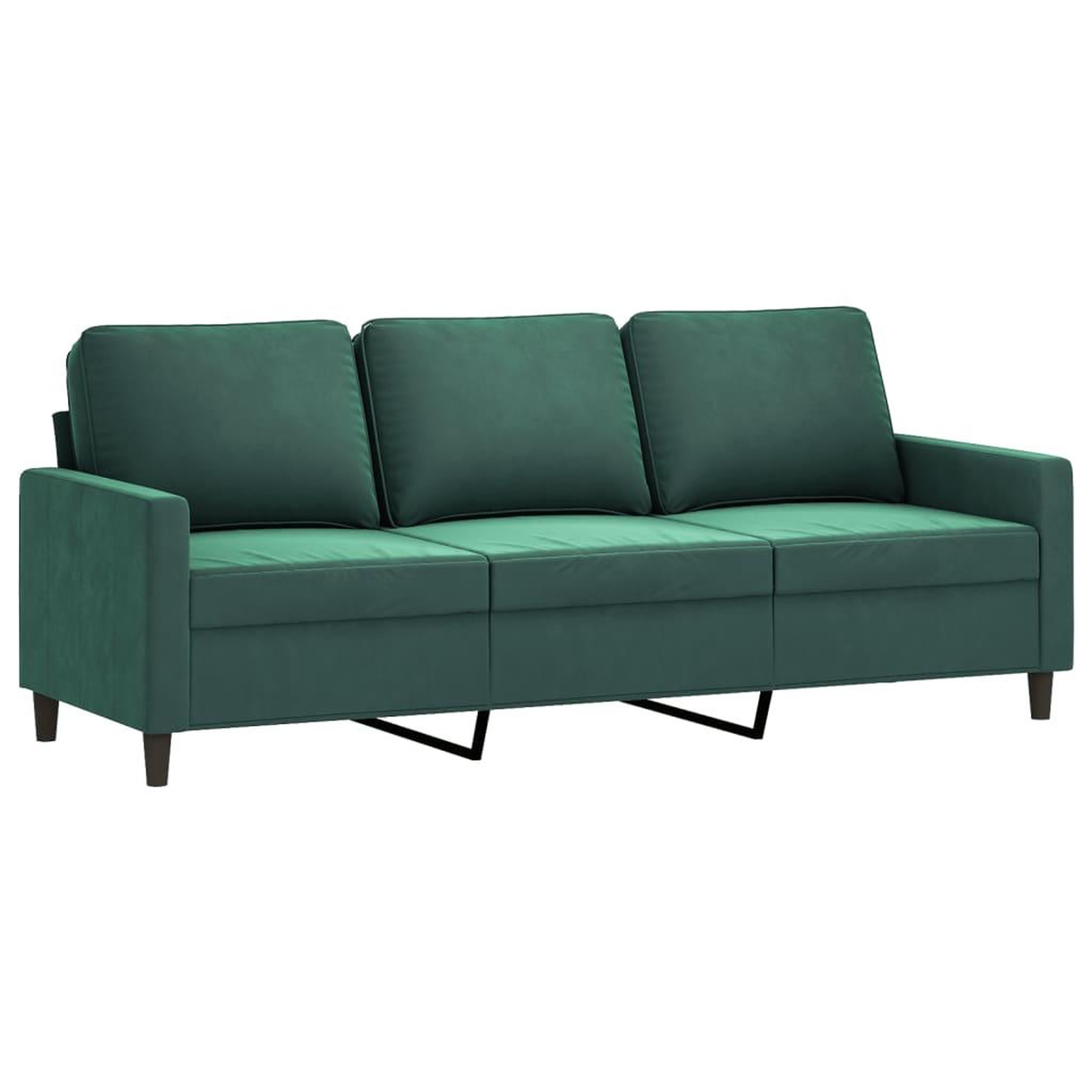 Voir la diapositive 5 : VIDAXL Ensemble de canapes 4 pcs avec coussins vert fonce velours