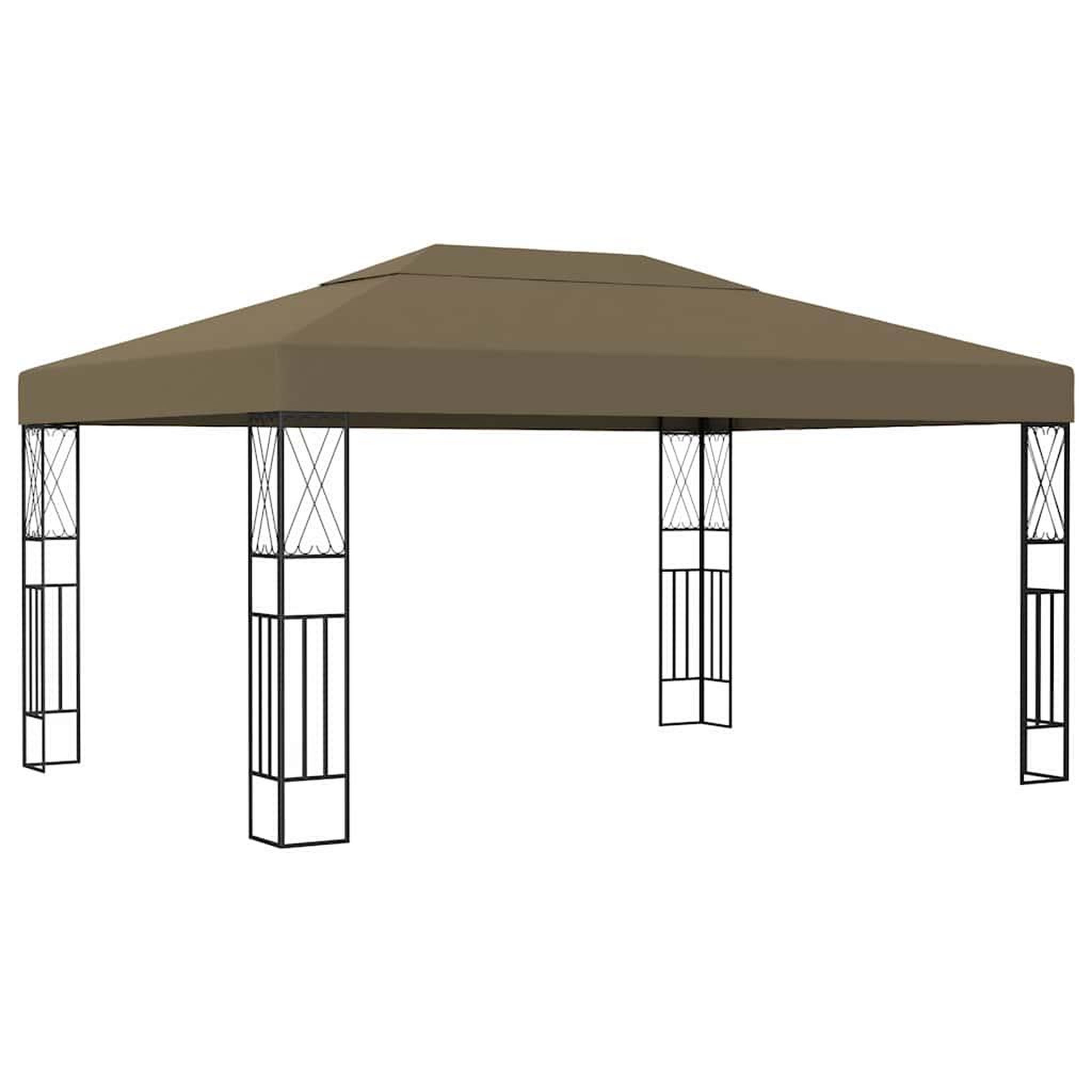 VIDAXL Tonnelle 3x4 m taupe tissu