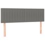 Voir la diapositive 4 : VIDAXL Tete de lit a LED Gris fonce 144x5x78/88 cm Tissu