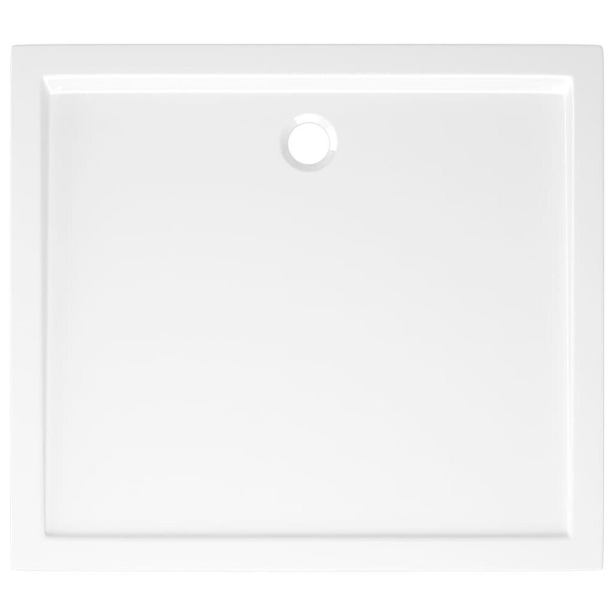 VIDAXL Receveur de douche rectangulaire ABS Blanc 80x90 cm