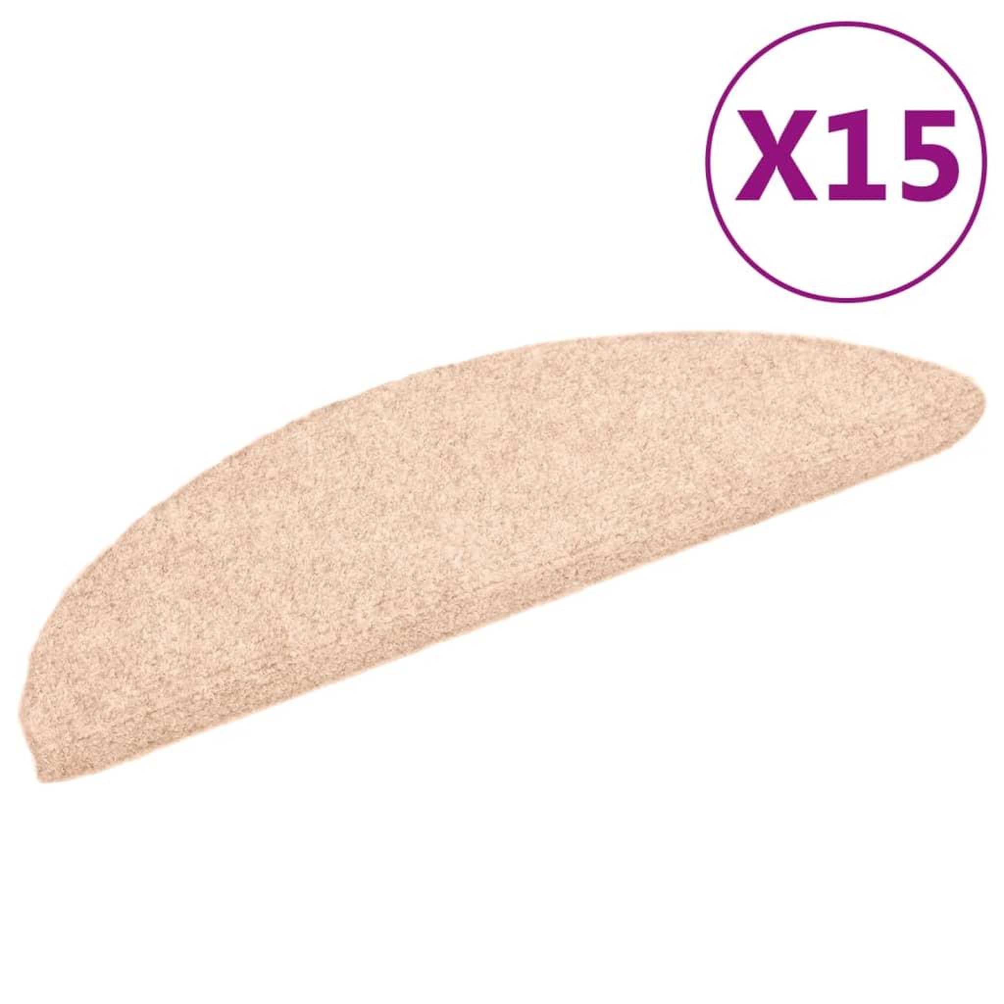 Voir la diapositive 2 : VIDAXL Tapis d'escalier auto-adhesif Poinçon aiguillete 15 pcs Marron