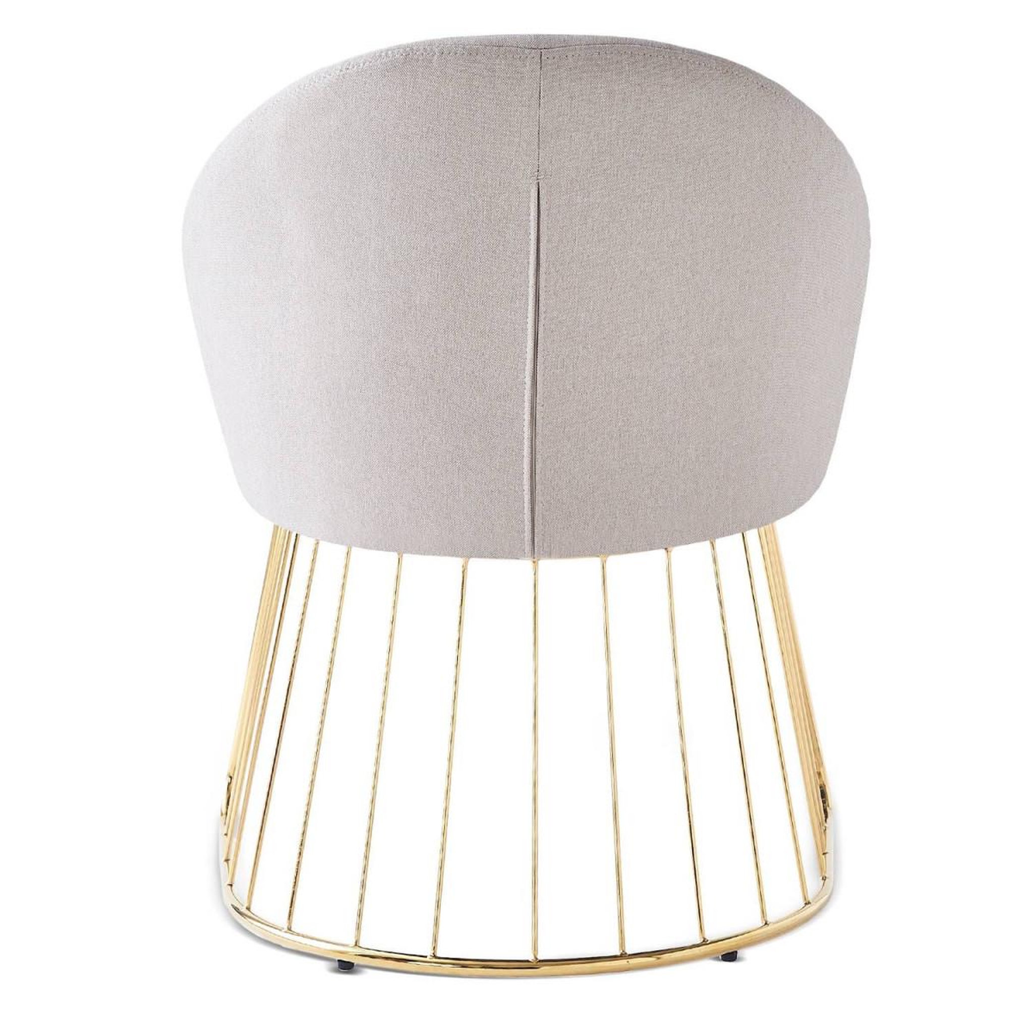 Voir la diapositive 4 : Paris Prix Chaise design en tissu  mayra  84cm beige