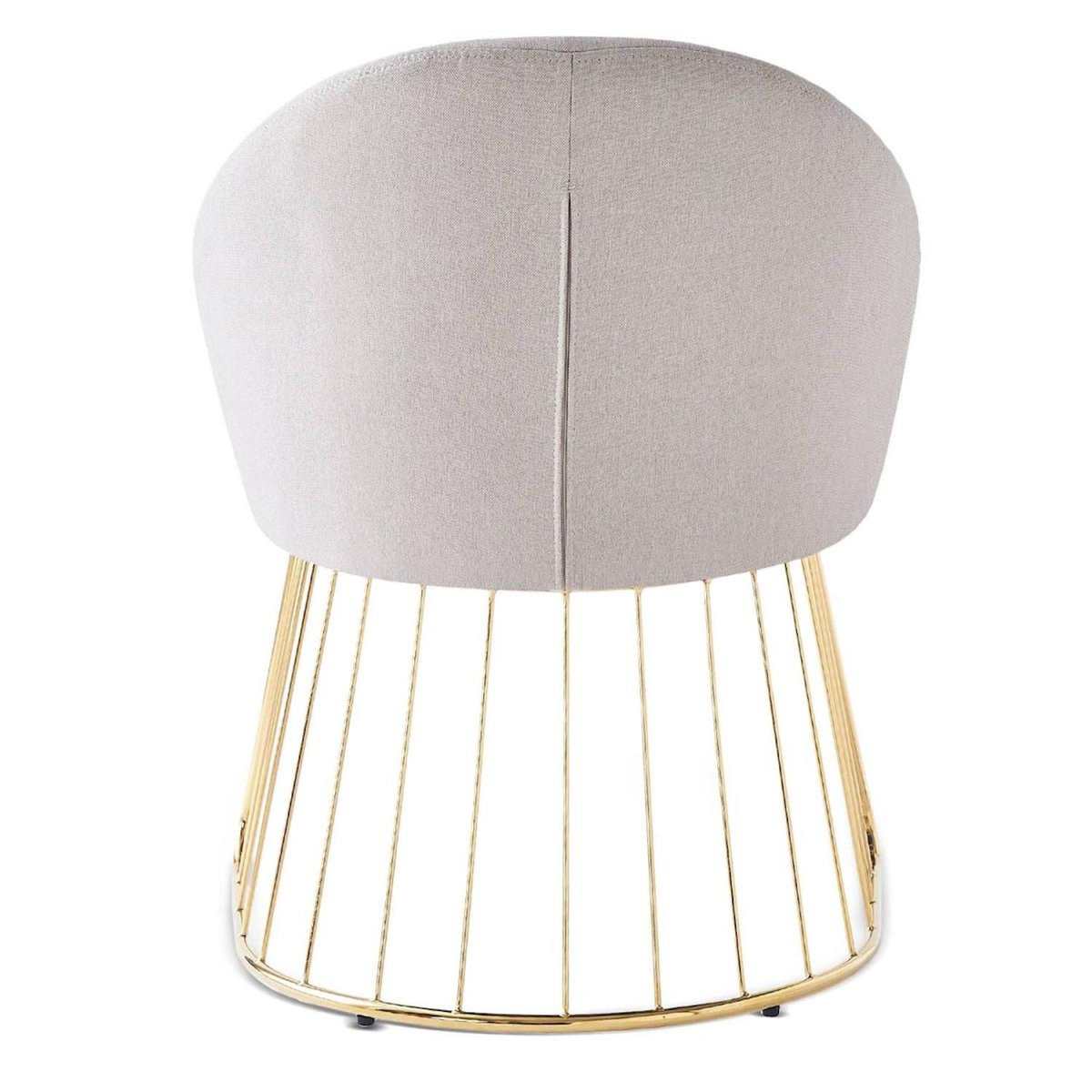 Paris Prix Chaise Design en Tissu  Mayra  84cm Beige