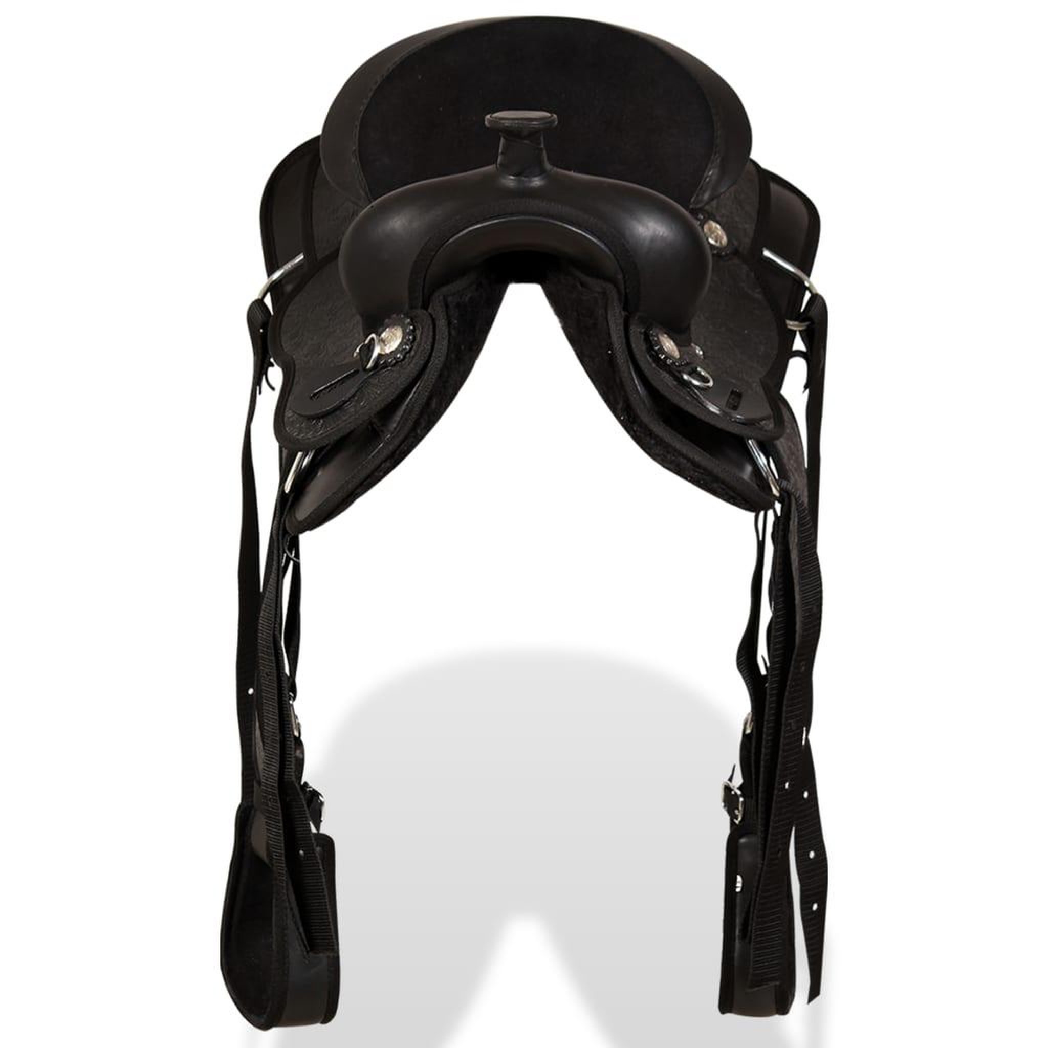 Voir la diapositive 5 : VIDAXL Selle, bridon et col de poitrine Cuir veritable 12 po Noir