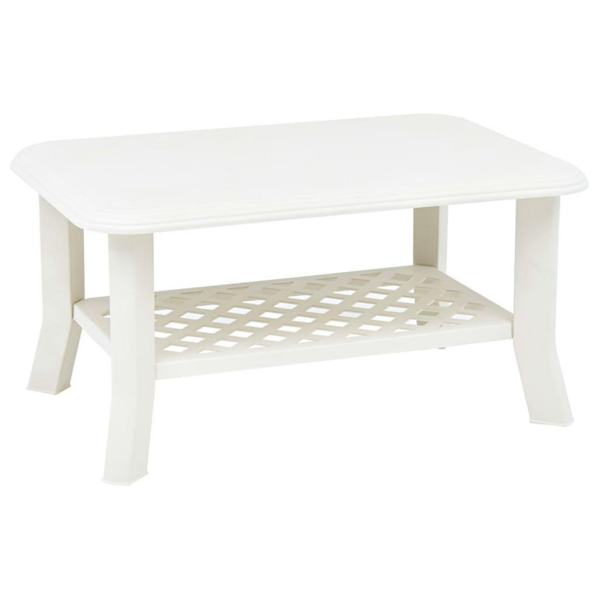 VIDAXL Table basse Blanc 90x60x46 cm Plastique