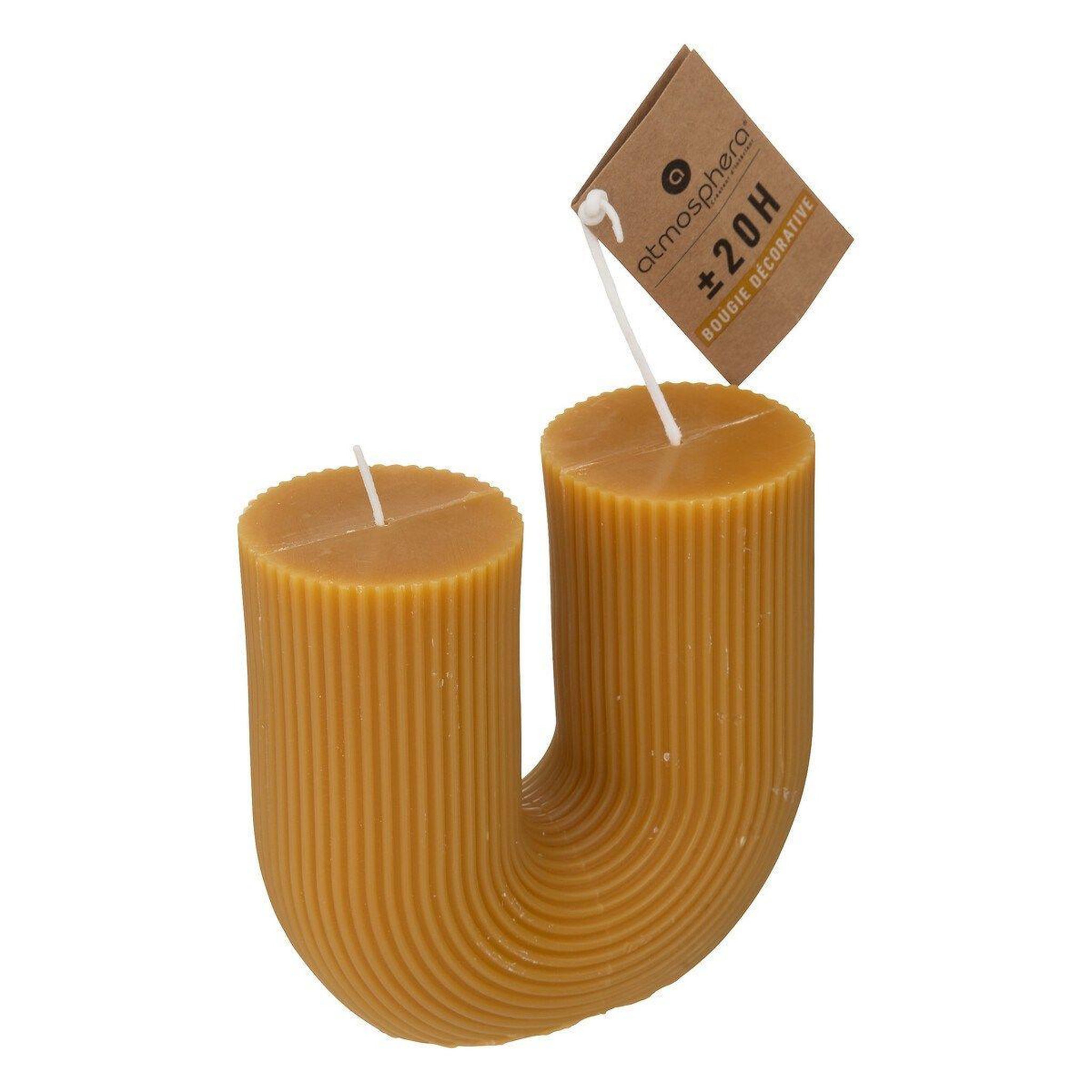 Voir la diapositive 2 : ATMOSPHERA Bougie design  demi  400g moutarde