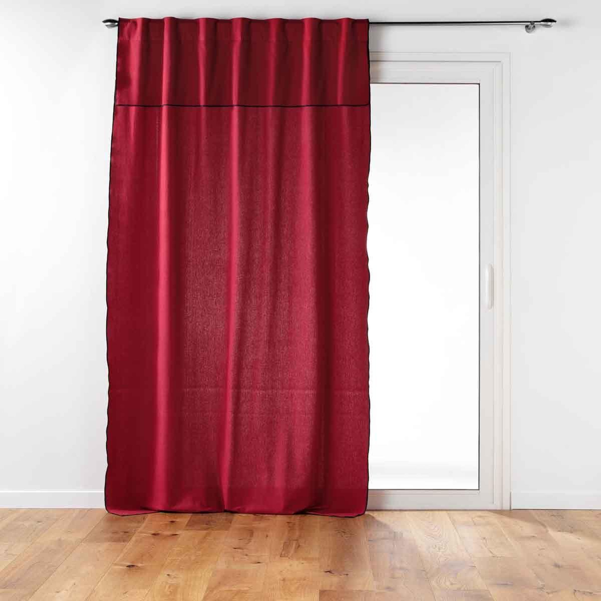 Douceur d'Intérieur Rideau à passants  mistraline  140x240cm bordeaux