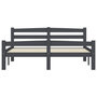 Voir la diapositive 4 : VIDAXL Cadre de lit sans matelas gris fonce pin massif 120x200 cm