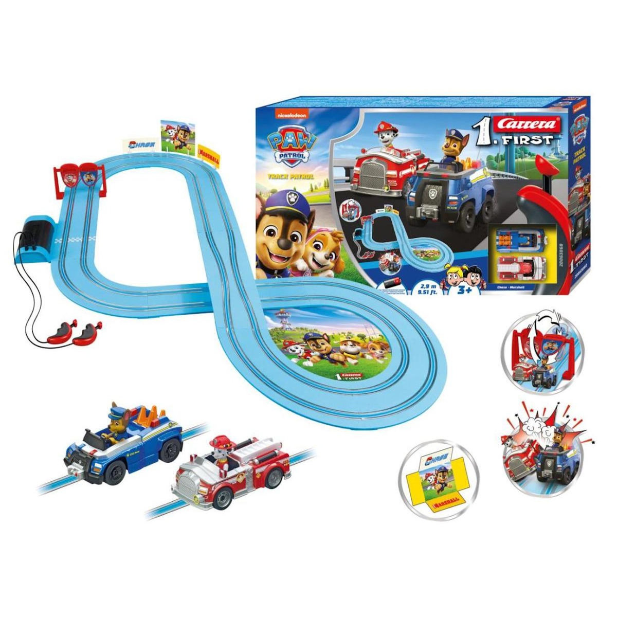 MILLY MALLY Circuit de voitures Carrera First 20063060 Paw Patrol 2,9m
