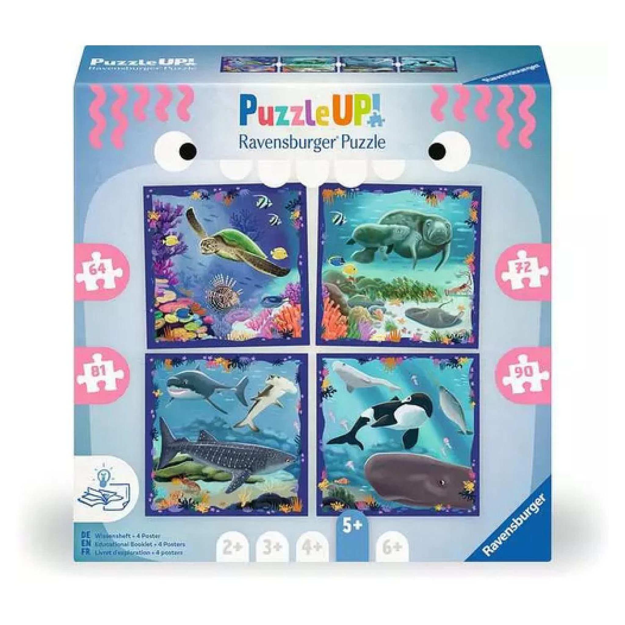 RAVENSBURGER Puzzle Up! Animaux marins - 5 ans