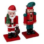 FEERIC LIGHT & CHRISTMAS Lot de 2 Personnages  Casse-Noisettes  7cm Rouge