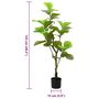Voir la diapositive 6 : VIDAXL Ficus artificiel 30 feuilles 125 cm vert