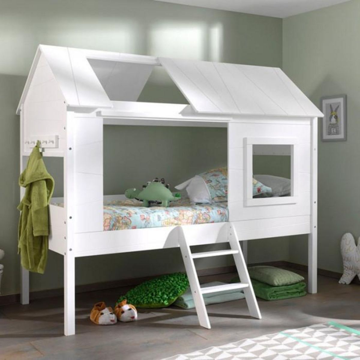 Paris Prix Lit Cabane Enfant  Charlotte  90x200cm Blanc