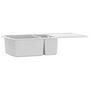 Voir la diapositive 3 : VIDAXL Evier de cuisine Granit Double lavabo Blanc