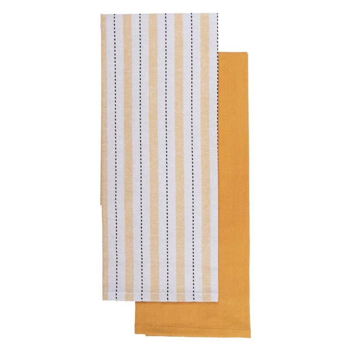 LUANCE Set 2 Torchons /Noir/Beige Luance Charlize 50x70cm