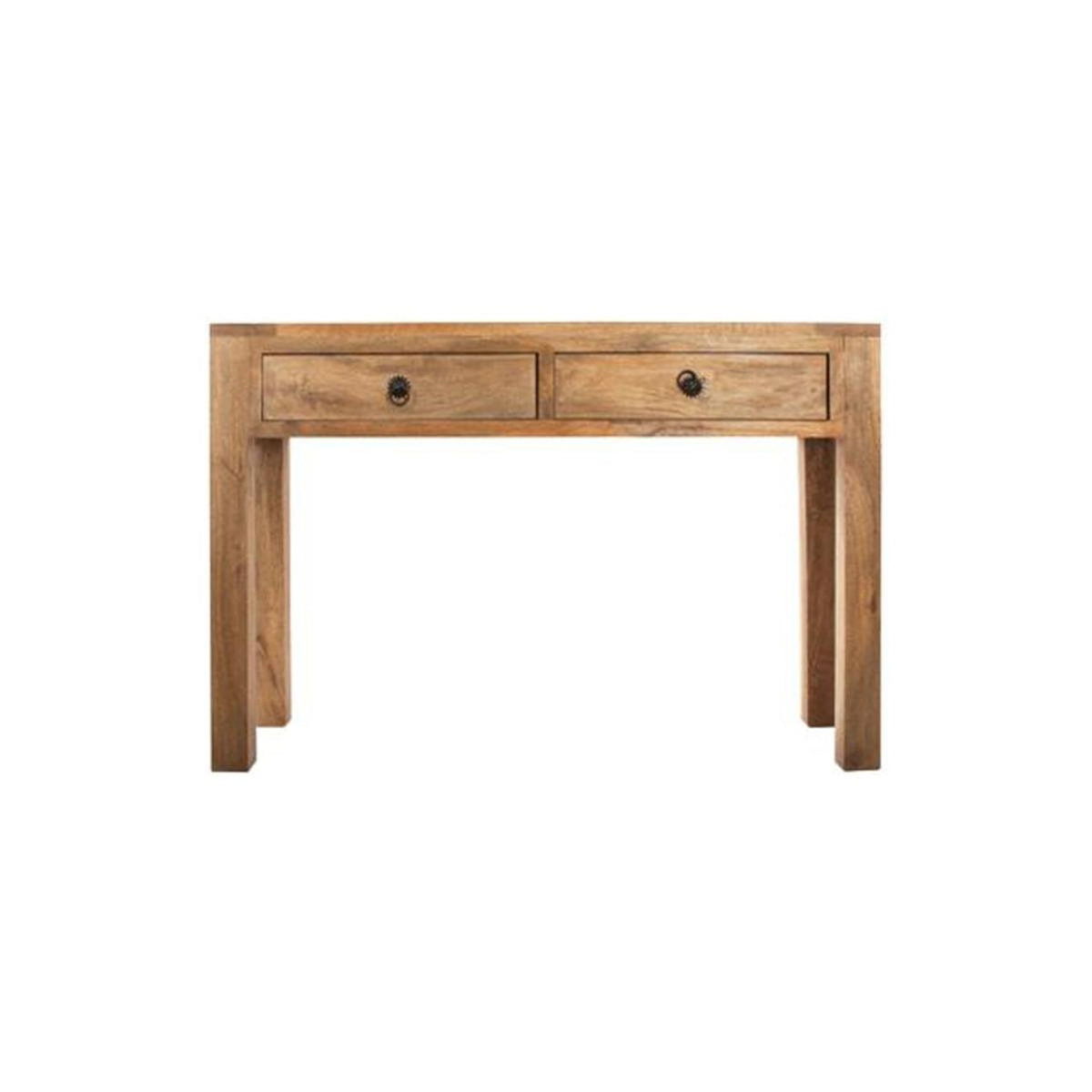 ATMOSPHERA Console en Bois 2 Tiroirs  Ajmal  120cm Naturel