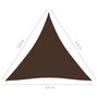 VIDAXL Voile de parasol tissu oxford triangulaire 3,6x3,6x3,6 m marron
