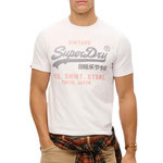 SUPERDRY T-shirt Blanc Homme Superdry Vl Heritage Relaxed. Coloris disponibles : Blanc