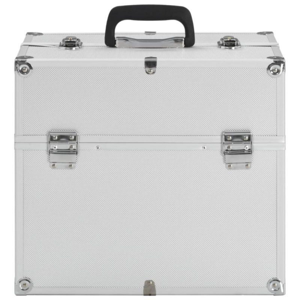 VIDAXL Mallette à maquillage 38x23x34 cm argenté aluminium