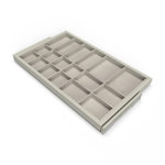 EMUCA SRL Kit de organiser de tiroirs - cadre de coulissage soft close pour armoires- réglable- module 800mm- Gris pierre