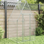 VIDAXL Cage pour poules argente 100x100x190 cm acier galvanise