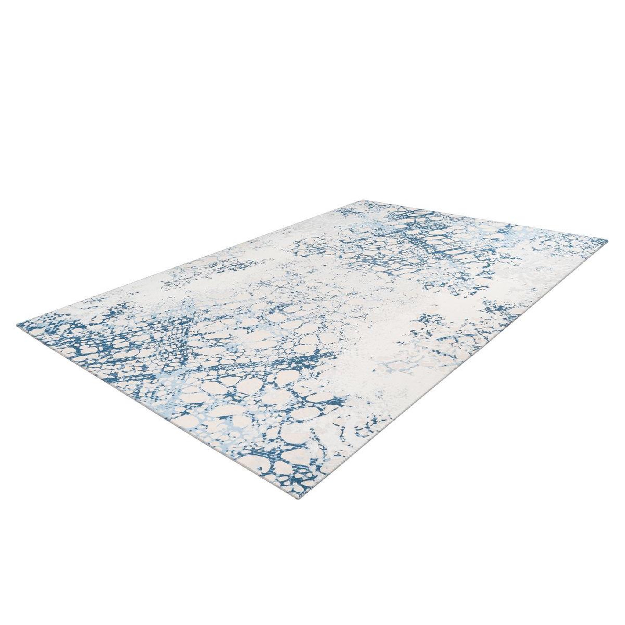 Voir la diapositive 4 : Paris Prix Tapis Effet Délavé à Poils Courts  Galaxy VII  Bleu