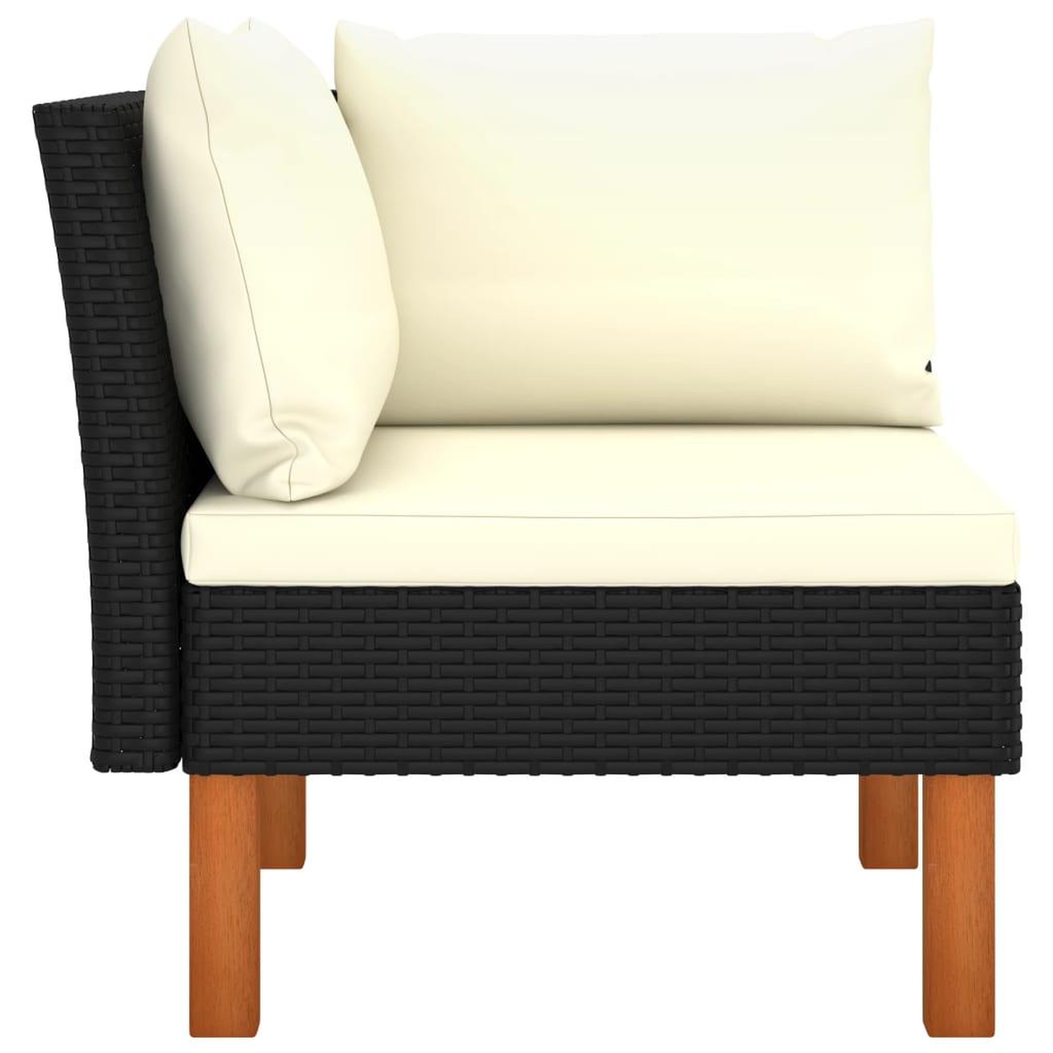 Voir la diapositive 4 : VIDAXL Canapes d'angle 2pcs Resine tressee et bois d'eucalyptus massif