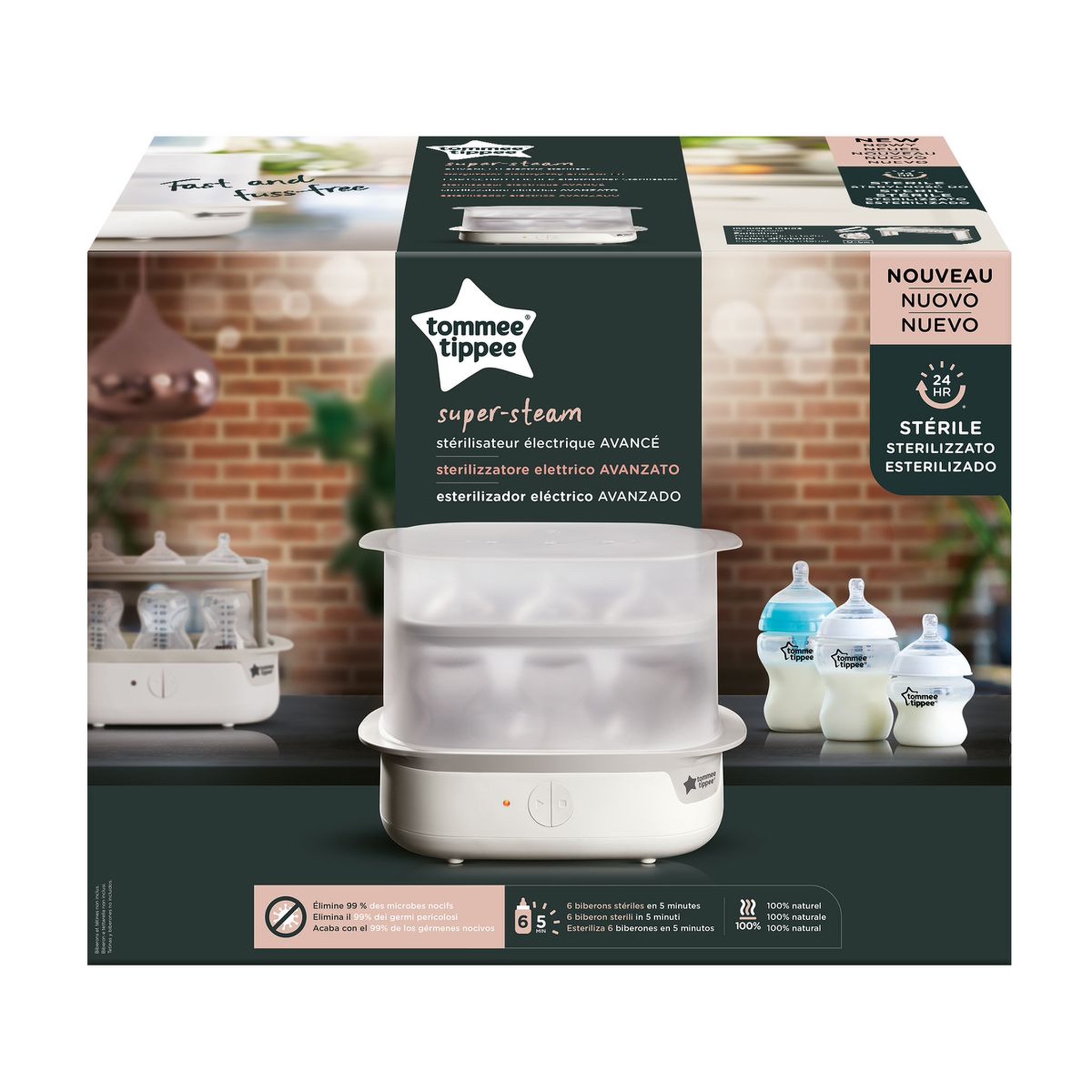 Voir la diapositive 3 : TOMMEE TIPPEE Stérilisateur électrique Super Steam