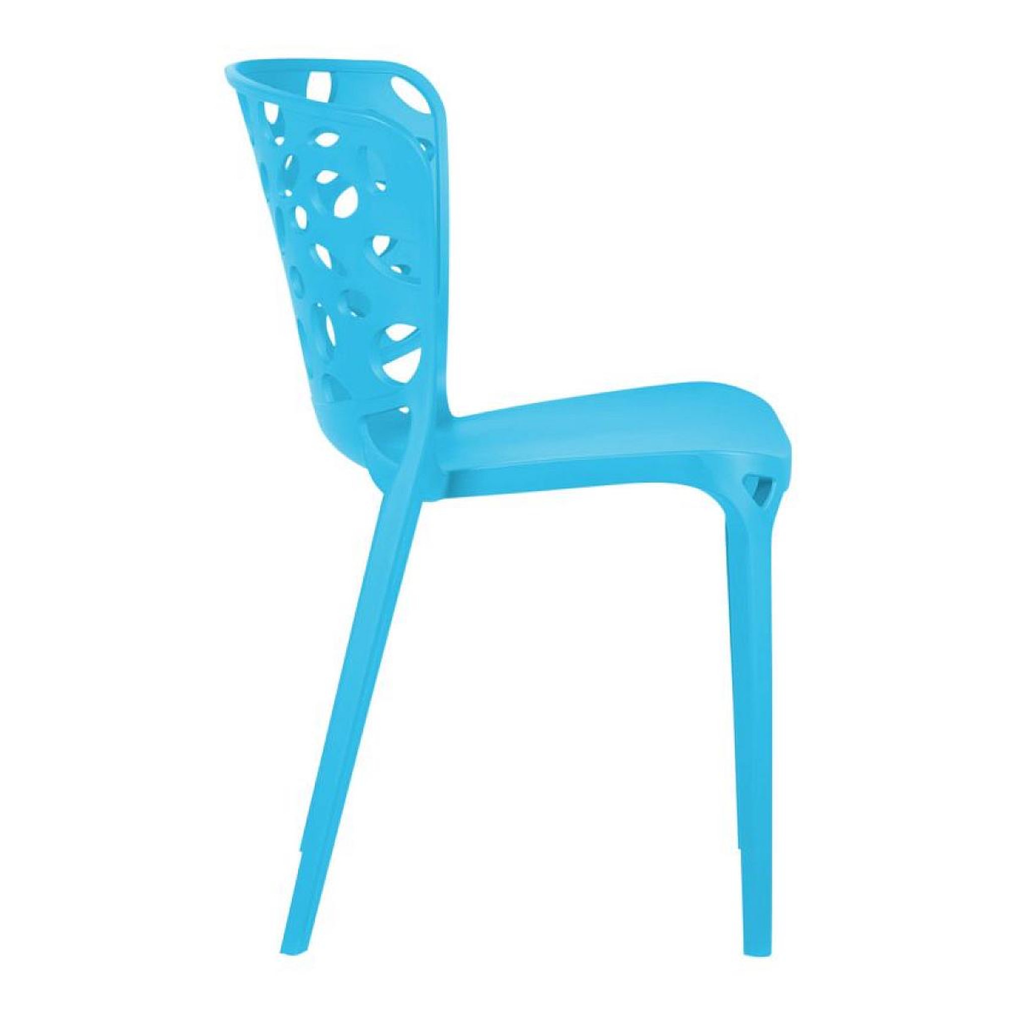 Voir la diapositive 3 : HomeStyle4U Chaise de jardin lot 4 chaises bleues