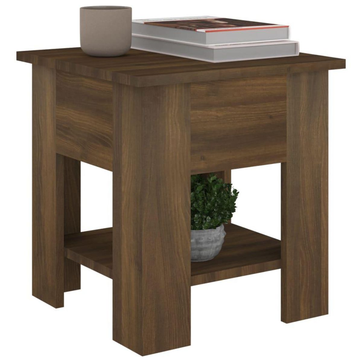 VIDAXL Table basse chene marron 40x40x42 cm bois d'ingenierie